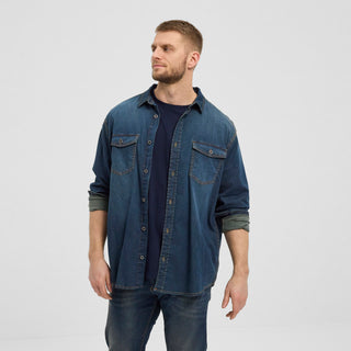 North 56°4 / North 56Denim North 56Denim Denim shirt w/stretch Shirt LS 0597 Blue Used Wash