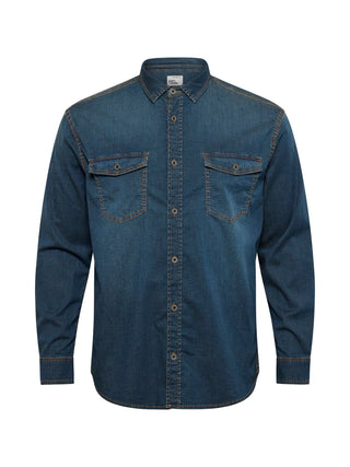 North 56°4 / North 56Denim North 56Denim Denim shirt w/stretch Shirt LS 0597 Blue Used Wash