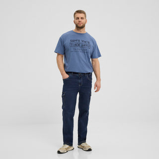 North 56°4 / North 56Denim North 56Denim cargo jeans elastich waist Jeans 0597 Blue Used Wash