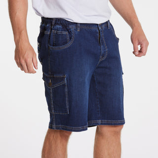 North 56°4 / North 56Denim North 56Denim denim shorts w/elastic waist Shorts 0597 Blue Used Wash