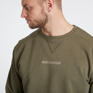 North 56°4 / North 56Denim North 56Denim logo sweatshirt Sweatshirt 0659 Dusty Olive Green