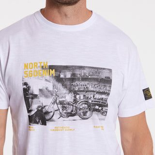 North 56°4 / North 56Denim North 56Denim printed t-shirt TALL T-shirt 0000 White