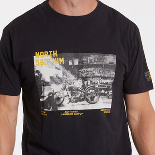 North 56°4 / North 56Denim North 56Denim printed t-shirt TALL T-shirt 0099 Black