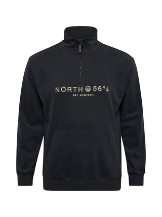 North 56°4 / North 56Denim North 56°4 Halfzip sweat w/embroidery Sweatshirt 0099 Black