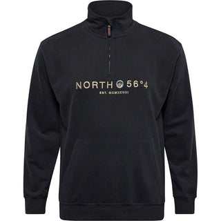 North 56°4 / North 56Denim North 56°4 Halfzip sweat w/embroidery TALL Sweatshirt 0099 Black