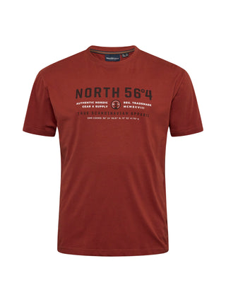 North 56°4 / North 56Denim North 56°4 Printed T-shirt T-shirt 0739 Rust