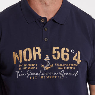 North 56°4 / North 56Denim North 56°4 polo w/big embroidey Polo SS 0580 Navy Blue