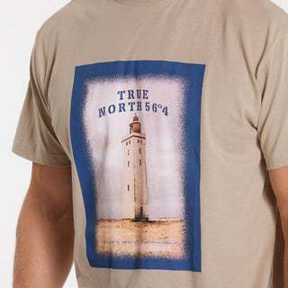 North 56°4 / North 56Denim North 56°4 printed t-shirt T-shirt 0730 SAND